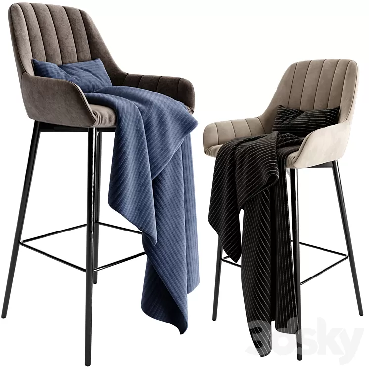 DeepHouse Hamburg bar chair 3D Model Free Download