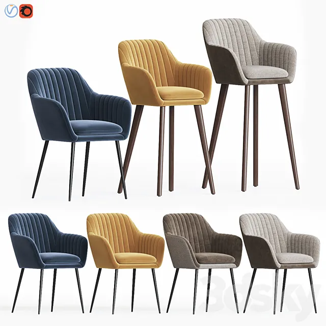 Deephouse Lausanne Chair Set 3DModel