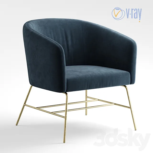 Deephouse. Philadelphia armchair. Art.53439 3D Model