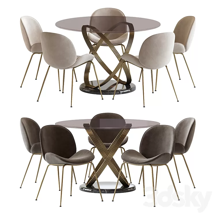 Deephouse San-remo Chair and Halmar Optico 3D Model