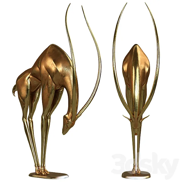 Deer figurine 3D Model Deer figurine 3D Model