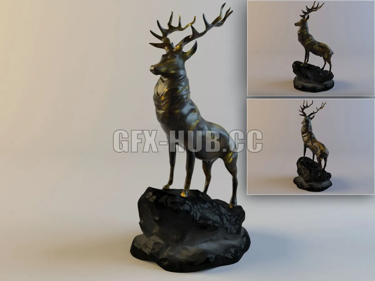 Deer Figurine 3D Model
