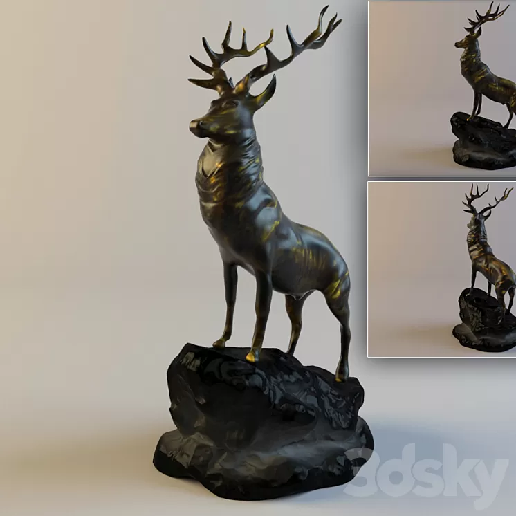 Deer Figurine 3D Model