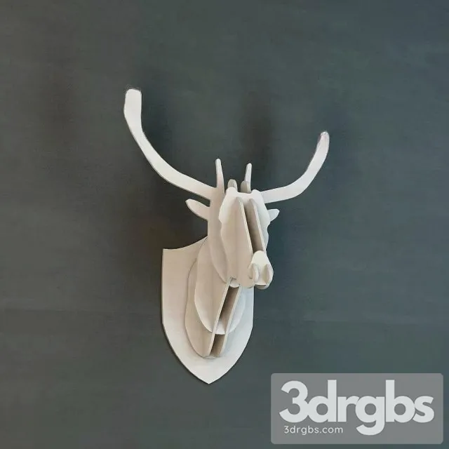 Deer Head Plywood 3D Model Download