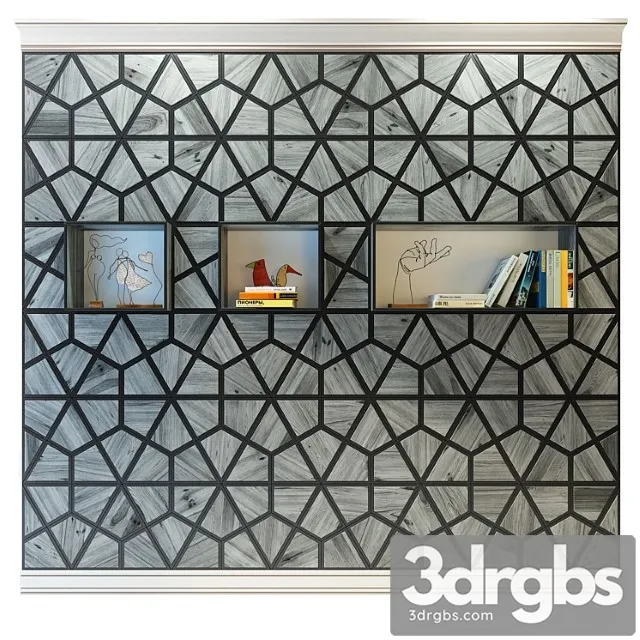 Dekorativnaia Panel I Vstroennaia Polka Nisha 2 3D Model Download