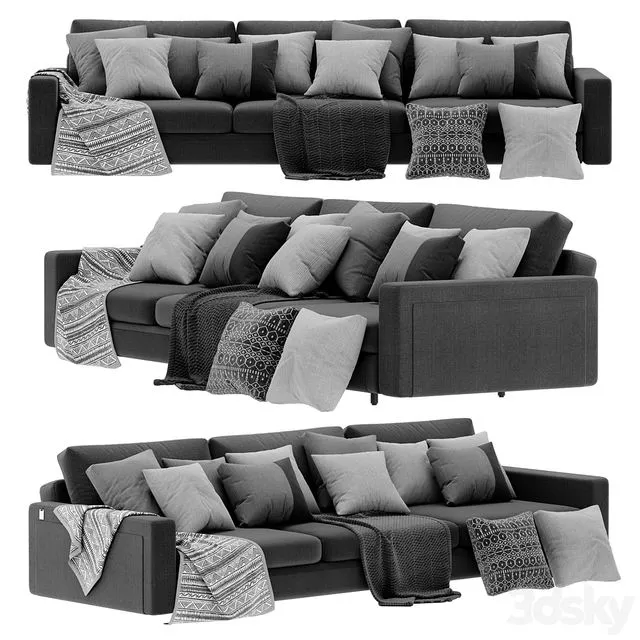 Delavega Large Sofa A101 3D Model Delavega Large Sofa A101 3D Model