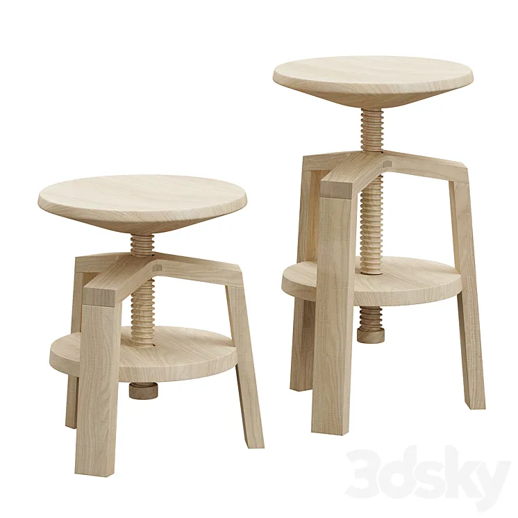 delavelle design stool 3D Model Free Download
