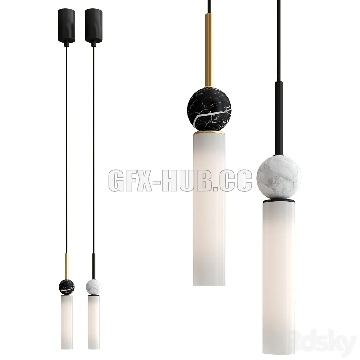 Delie 2 Pendant light 3D Model Delie 2 Pendant light 3D Model