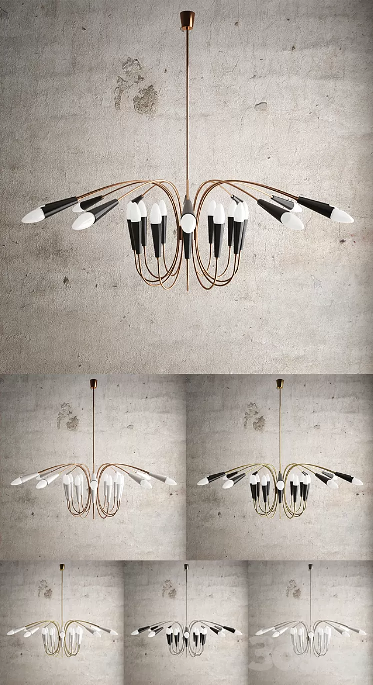 Delightfull Aretha Chandelier 3D Model Delightfull Aretha Chandelier 3D Model