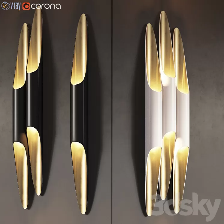 Delightfull Coltrane Wall Sconce – 3 Types 3D Model