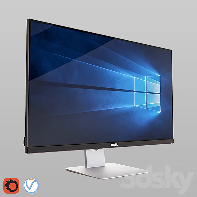 Dell S2415h Monitor 3D Model
