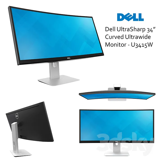 Dell U3415W 3DModel