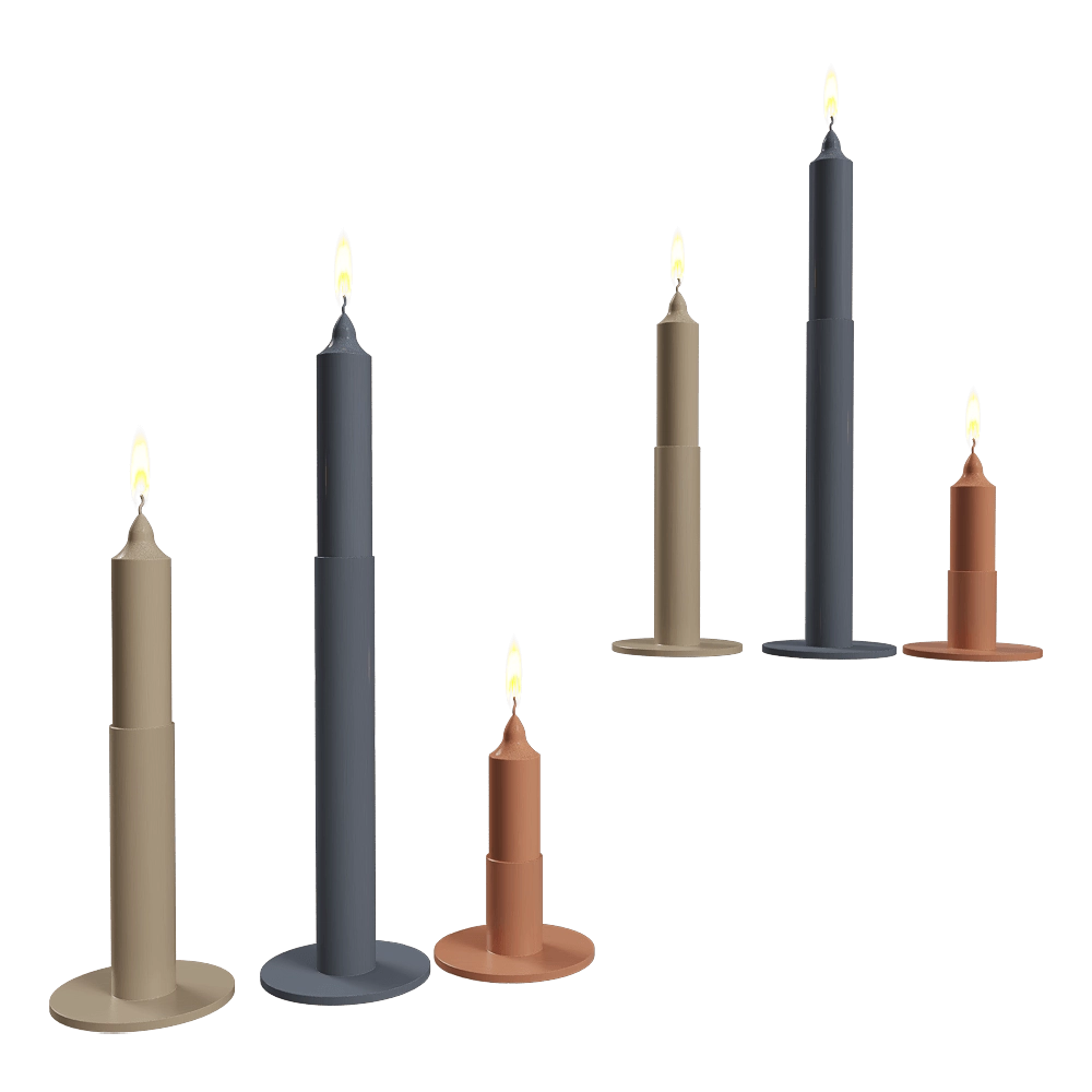 Delo – Candleholder Fire One 3D Model