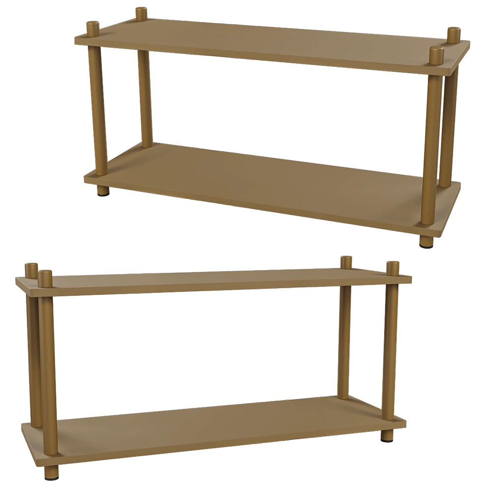 Delo – Rack with 2 shelves small Prost 3D Model Delo – Rack with 2 shelves small Prost 3D Model
