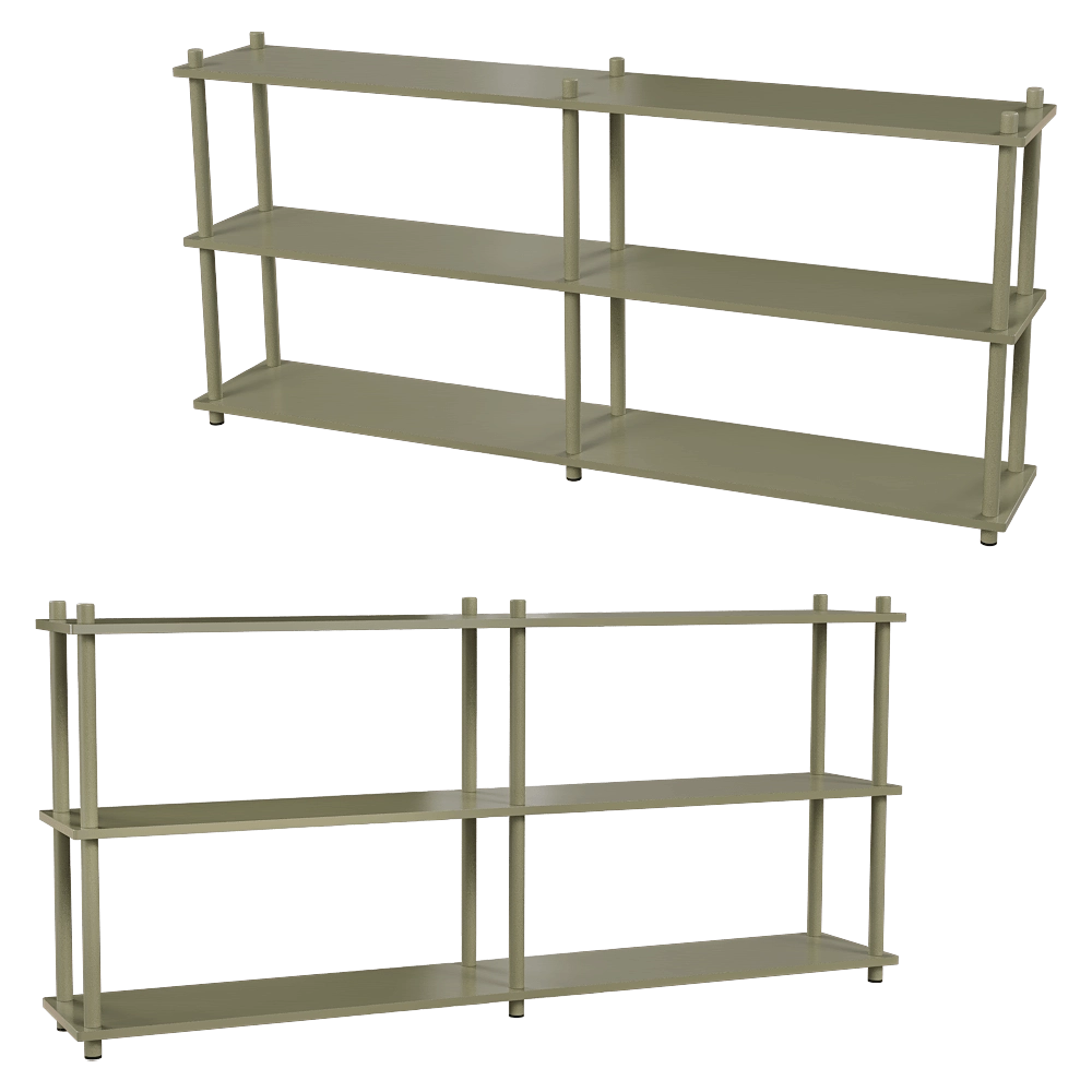 Delo – Three tier shelving unit Prost 3D Model Delo – Three tier shelving unit Prost 3D Model