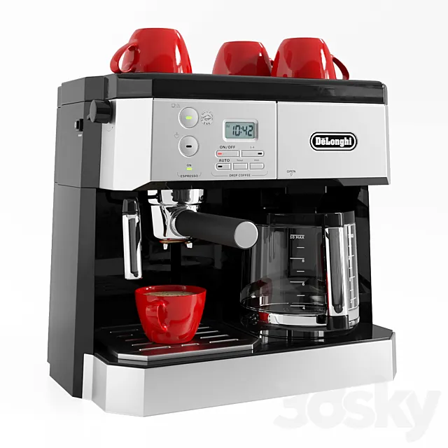 DeLonghi BCO430 coffee machine 3D Model DeLonghi BCO430 coffee machine 3D Model