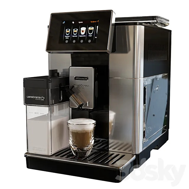 De’Longhi PrimaDonna Soul ECAM610.74.MB Coffee Machine 3DModel De’Longhi PrimaDonna Soul ECAM610.74.MB Coffee Machine 3DModel