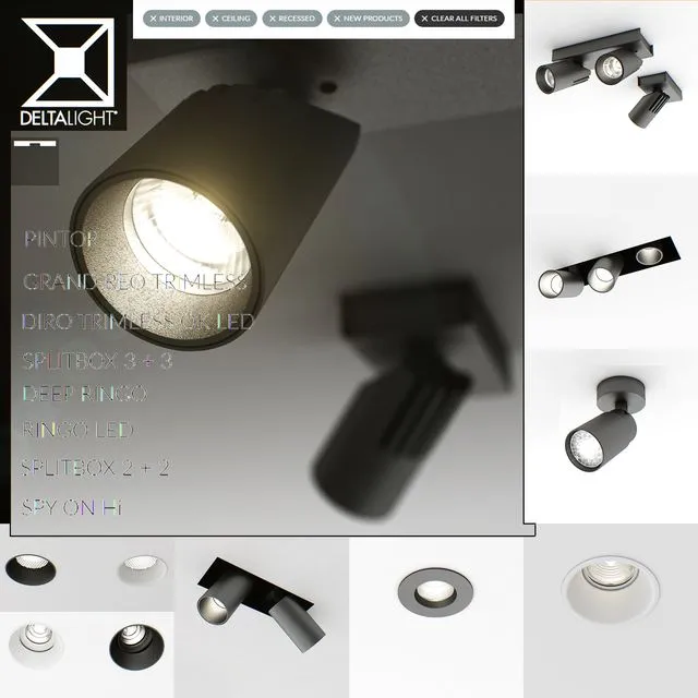 Delta light-built overhead ceiling lights 3D Model