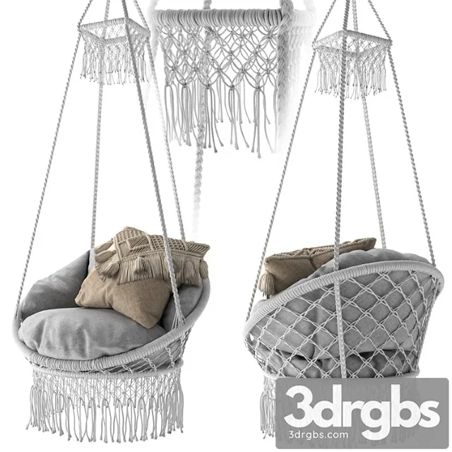 Deluxe macrame chair with fringe Deluxe macrame chair with fringe