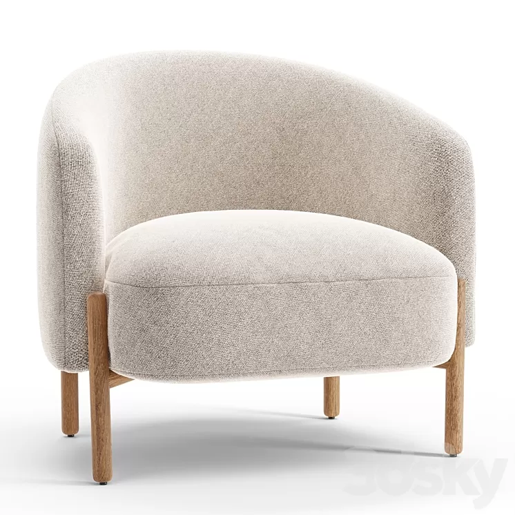 Denham lounge chair 3D Model Denham lounge chair 3D Model