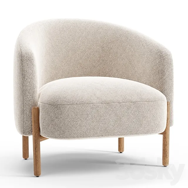 Denham lounge chair 3D Model