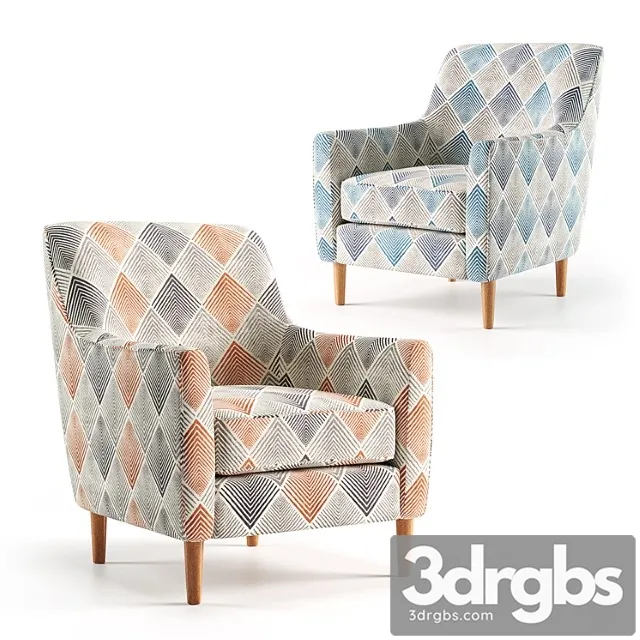 denim accent chair 3D Model Download denim accent chair 3D Model Download