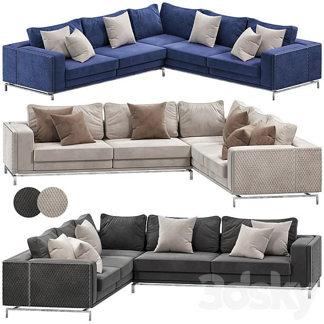 DENIS CORNER SOFA BED by atmacha 3D Model DENIS CORNER SOFA BED by atmacha 3D Model