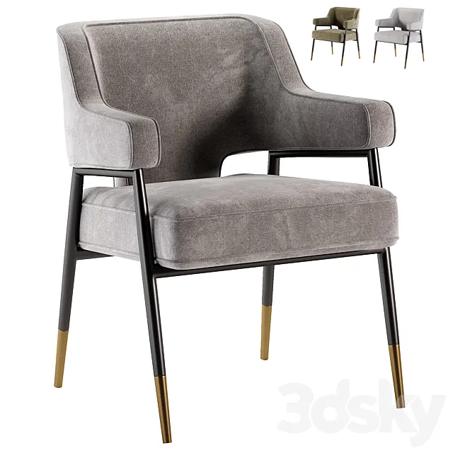 Derome Dining Armchair – Polo Club Stone 3D Model