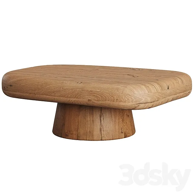 Derrico Acacia Wood Coffee Table 3D Model Derrico Acacia Wood Coffee Table 3D Model