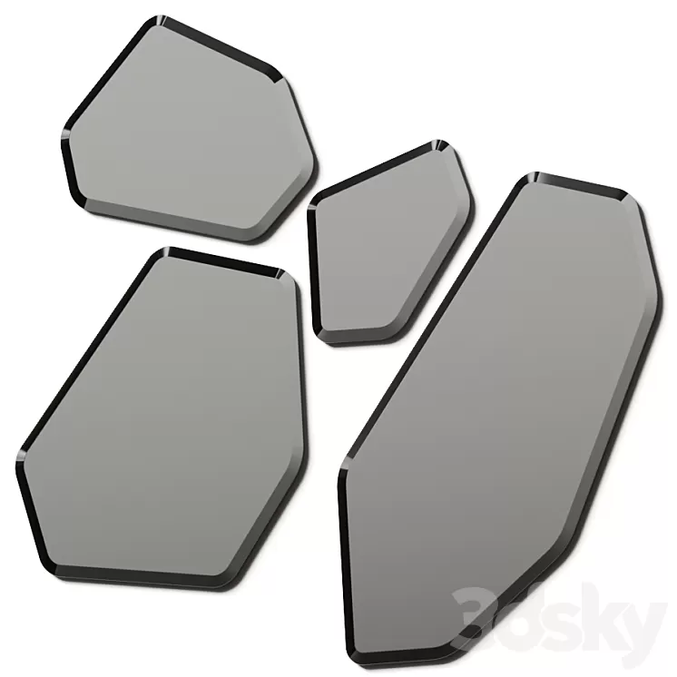 Desalto Quartz Mirror Set 3D Model Desalto Quartz Mirror Set 3D Model
