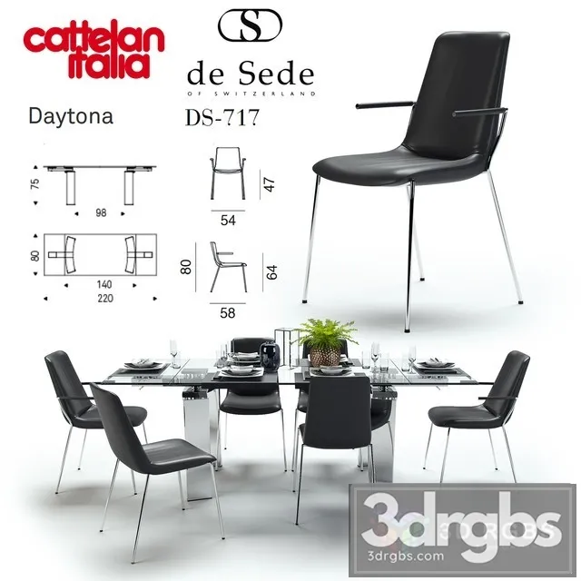 DeSede Cattelan Table and Chair 3D Model Download DeSede Cattelan Table and Chair 3D Model Download