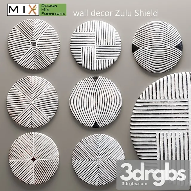 Design Mix Furniture Zulu Shield Panel Panel 3D Model Download