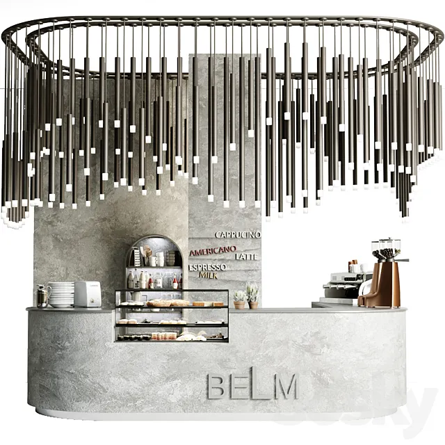 Design project coffee point with desserts 2. Cafe 3D Model