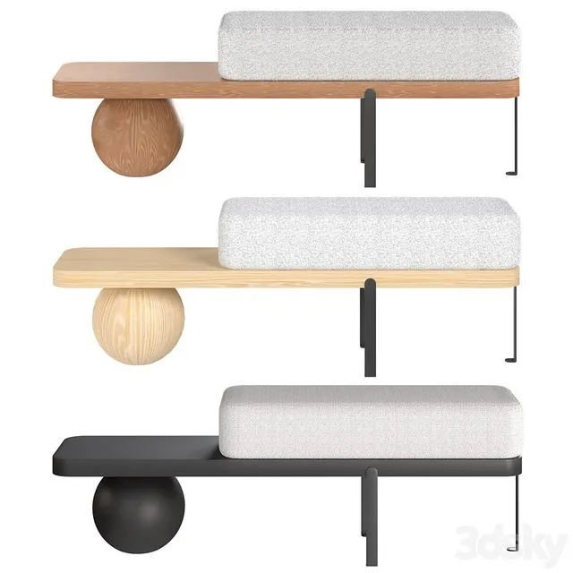 Designer banquette for the hallway in the style of Casa Padrino 3D Model