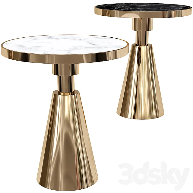Designer Marble Side Table 3D Model