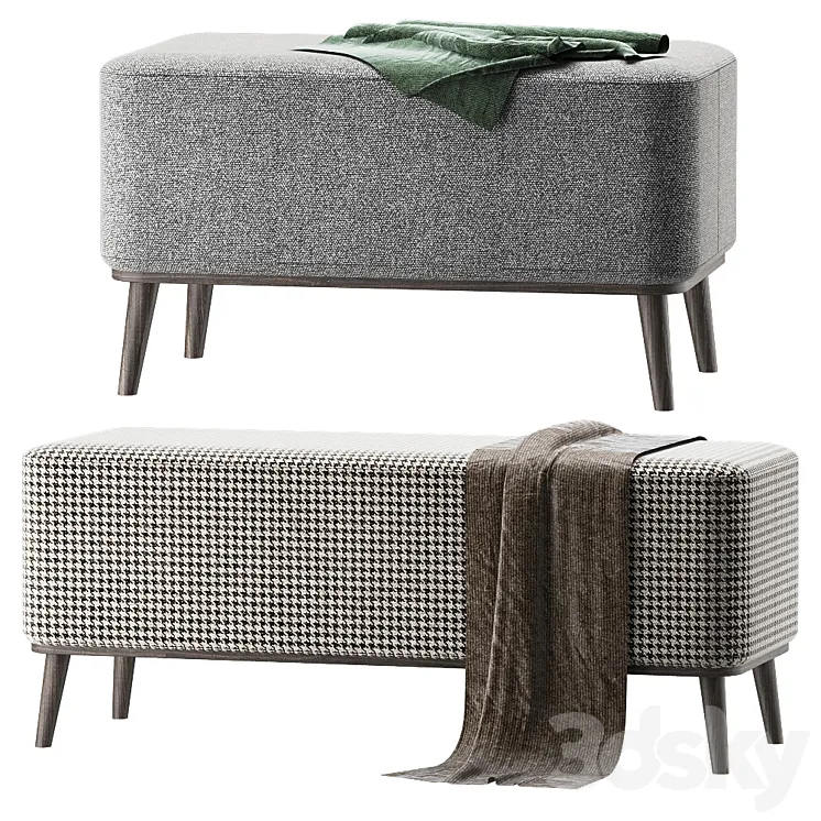 designer pouf roob look 3D Model Free Download