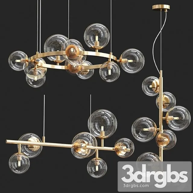 Designer Ring Chandelier Iona Сhandelier Gold 3D Model Download
