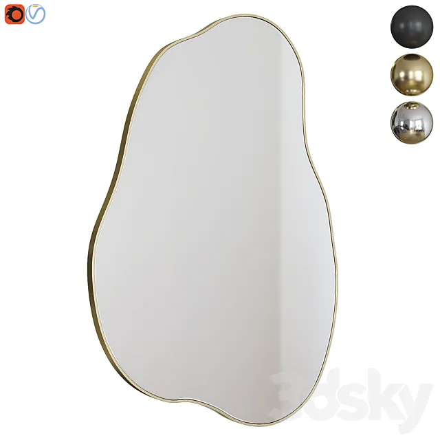 Designer wall mirror 3D Model