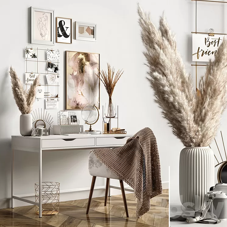 Designer’s workplace 3D Model