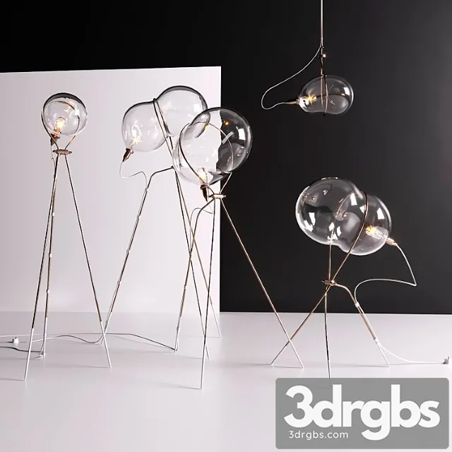 Designs lighting with bubbles of glass 3D Model Download