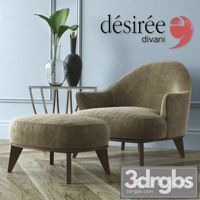 Desiree Alasia Armchair 3D Model Download Desiree Alasia Armchair 3D Model Download