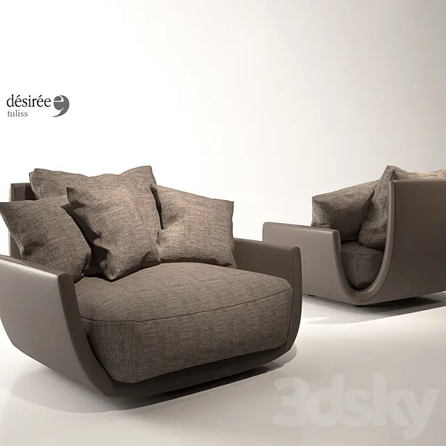 Desiree armchair TULISS 3D Model Desiree armchair TULISS 3D Model