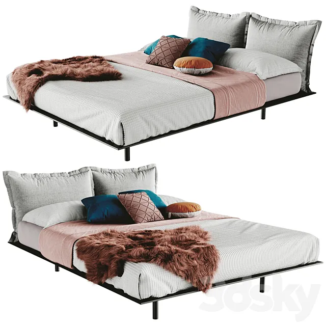 Desiree Bed Platz Fur Plaid 3DModel Desiree Bed Platz Fur Plaid 3DModel