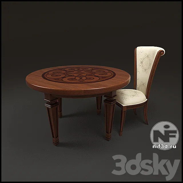 Desk and Chair 3D Model Desk and Chair 3D Model