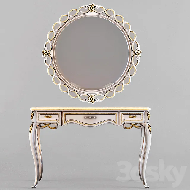 Desk and mirror Forever of Signorini & Coco factory 3D Model Desk and mirror Forever of Signorini & Coco factory 3D Model