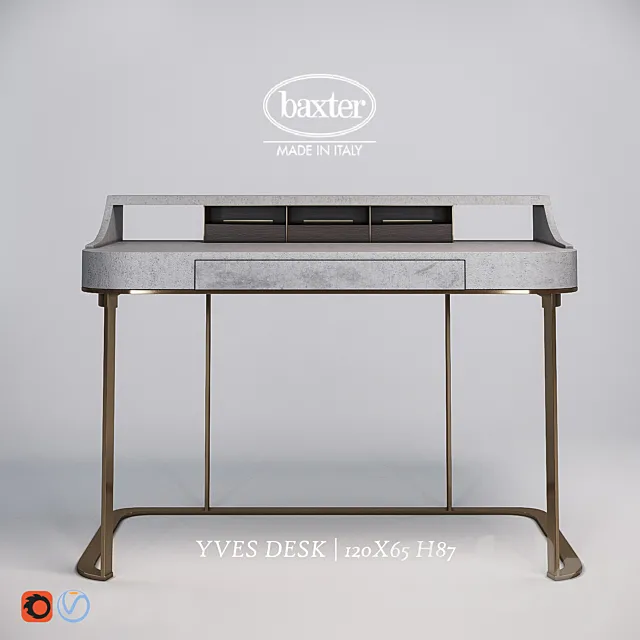 Desk baxter Yves desk 3DModel