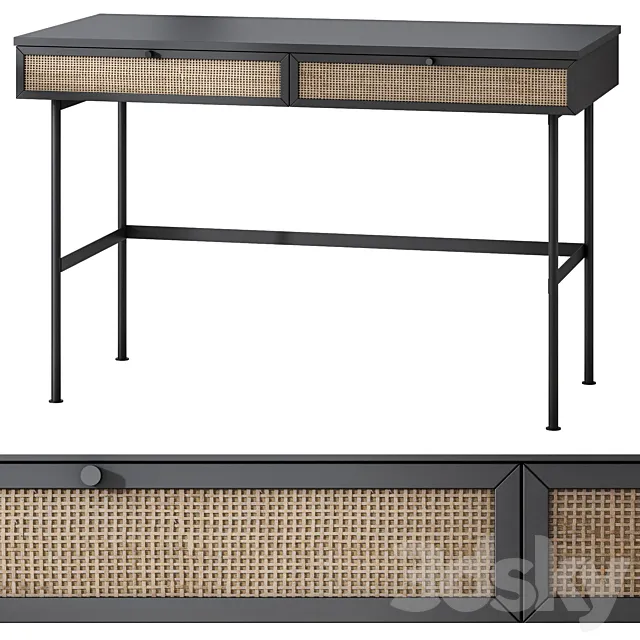 Desk Bronte-1 Dark 3D Model Desk Bronte-1 Dark 3D Model