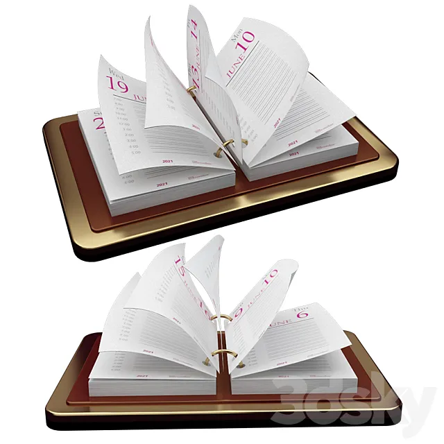 Desk Calendar 3DModel Desk Calendar 3DModel