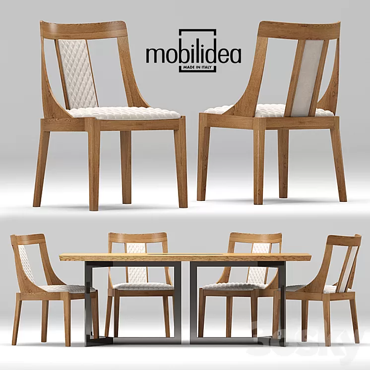 Desk-chair Adam-Eva Mobilidea 3D Model Desk-chair Adam-Eva Mobilidea 3D Model