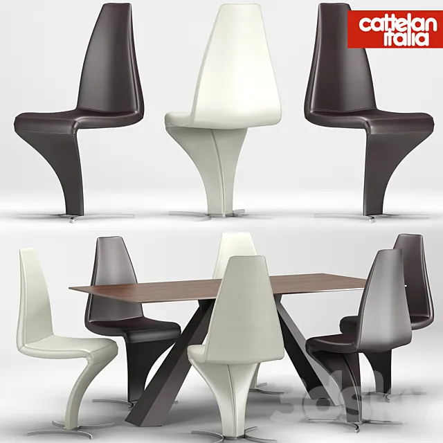 Desk-chair Eliot-betty Cattelan Italia 3D Model Desk-chair Eliot-betty Cattelan Italia 3D Model